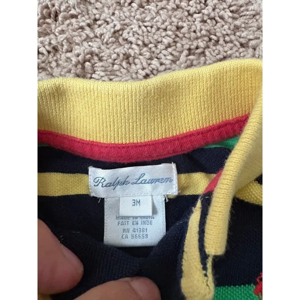 Ralph Lauren Baby Striped One Pieces 3 months